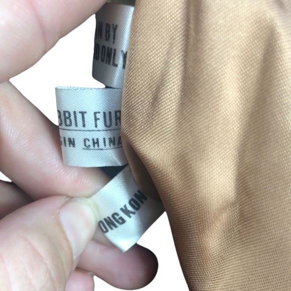 VTG Brown Spotted GDT TOO Rabbit Fur Festival Vest - Picture 15 of 15